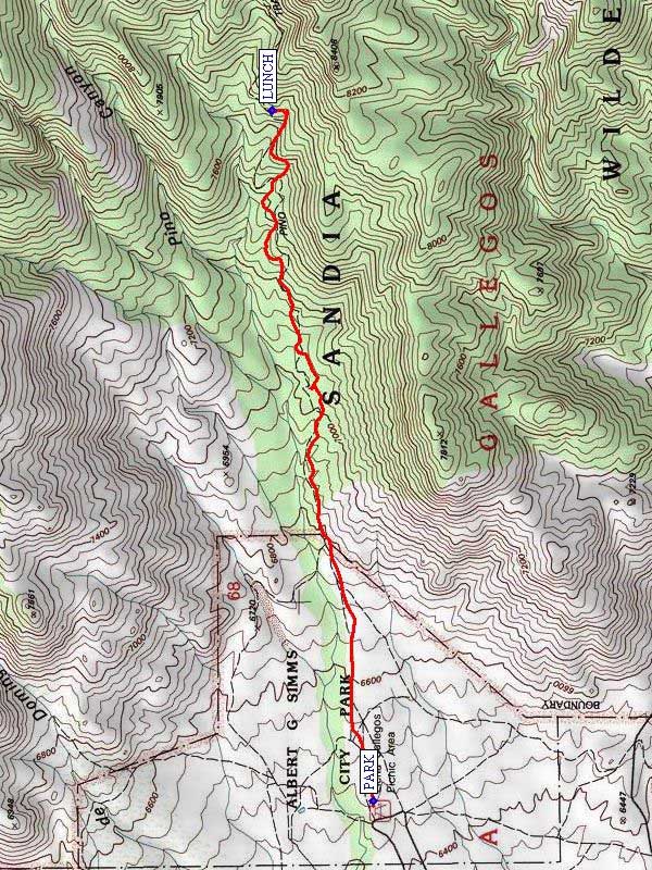 Elena Gallegos Trail Map Pino Trail Short – Albuquerque Senior Centers' Hiking Groups (Aschg)